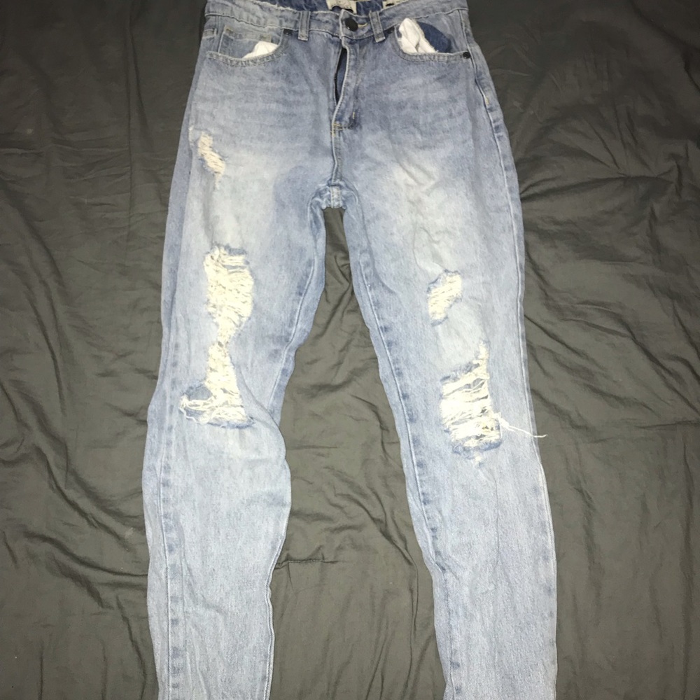 high rise mom jeans